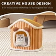 thumbnail image 3 of Warm Cat Cave House Shaped Dog Kennel Winter Warm Cat Nest Puppy Cave Cat Hideaway Cute Soft Winter Cat Kennel PetHouse, 3 of 5