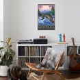 thumbnail image 3 of Art.com Montana -- Big Sky Country - Fly Fishing Scene Art Print by Lantern Press, 24" x 36", 3 of 3
