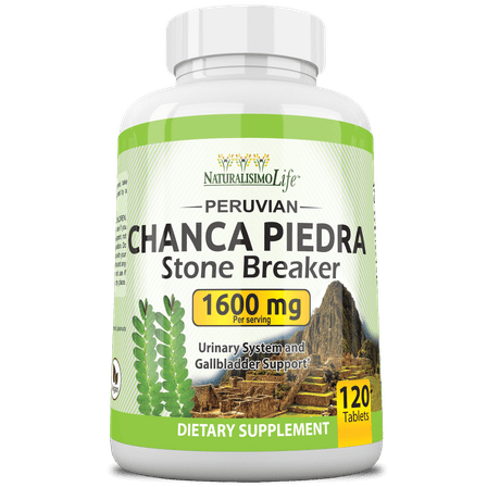 Chanca Piedra 1600 mg per Serving – 120 Tablets - Peruvian Chanca Piedra
