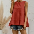 thumbnail image 6 of Women's Summer Casual O-Neck Regular Soild Long Sleeve T-Shirt Blouse t-shirts womens, 6 of 9