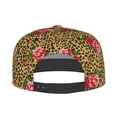thumbnail image 5 of Adjustable Baseball Cap, Floral Leopard cute vintage Flat Bill Trucker Flat Brim Hats Dad Hat for Men Women - Snapback Hat Adjustable Size, 5 of 7