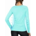 thumbnail image 2 of Womens Long Sleeve UPF 50+ UV Sun Protection Shirts Rash Guard Swim T-Shirt Quick Dry for Outdoor Hiking, 2 of 5