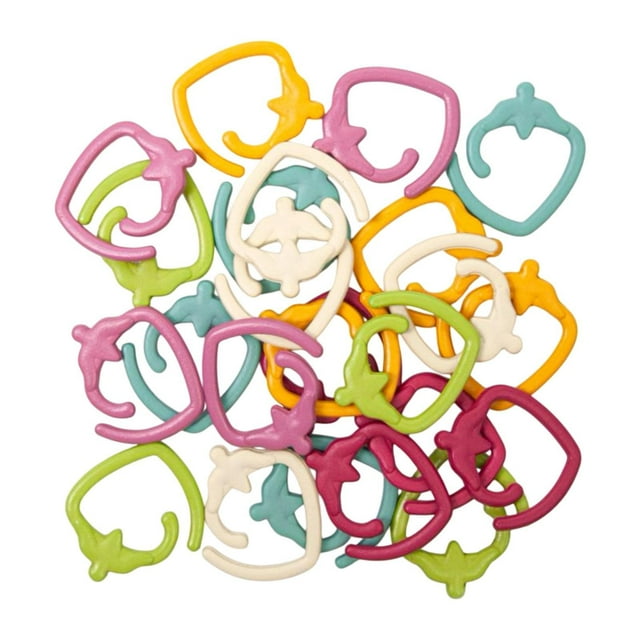 KLKCMS 24 Pcs Marqueurs de Point de Crochet pour Couture Pièces de Rechange Fraise