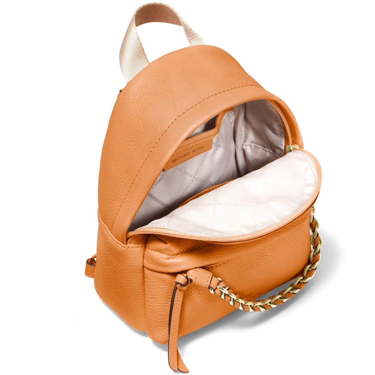 Michael Kors Women s Slater Extra Small Pebbled Leather Convertible Backpack Cider Walmart