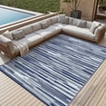 thumbnail image 6 of KUETH 5' x 8' Outdoor Plastic Foldable Rug Waterproof Reversible Camping Mat Patio Yard Carpet,BLUE&WHITE, 6 of 7