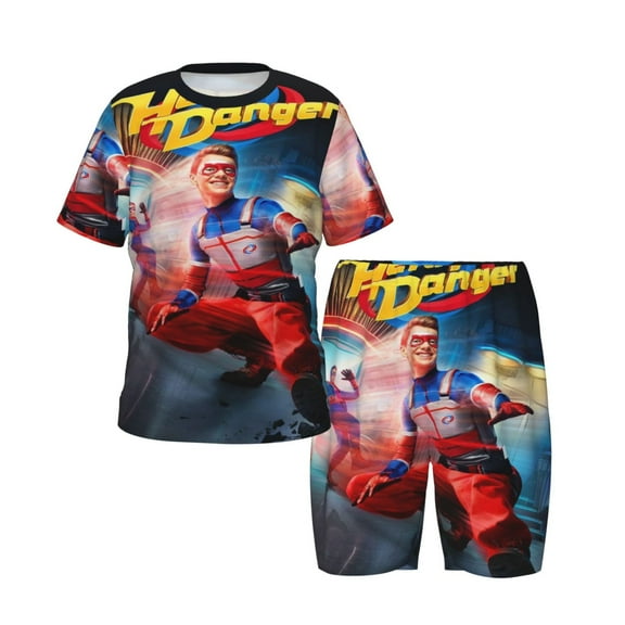 Kids Henry Danger Pajama Set Kids Cartoon Tee Shirt And Short Set 2PCS Short Sleeve Clothes Outfit