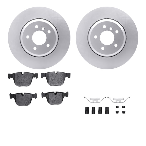 Dynamic Friction Company Rear Brake Rotors with 5000 Advanced Brake Pads includes Hardware 6512-31393
