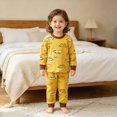 thumbnail image 2 of NOLDARES Kids Toddler Boy Pajamas Pj Set Long Sleeve Snug Fit Soft & Cozy Sleepwear Loungewear 2-Pack 6-12 Months 12-24 Months 2t 3t 4t 5t 6t 7t 8t 9t Children,Yellow,4-5 Y, 2 of 9