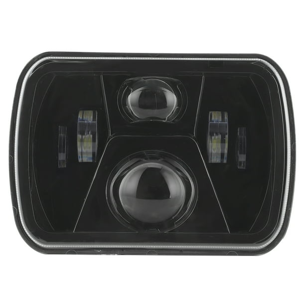 Faro cuadrado LED H4 de 7 pulgadas, faro delantero de alto brillo de 12-24V apto para Jeep Wrangler YJ Jadeshay A
