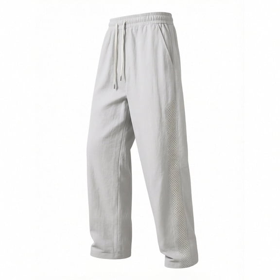 hotojiny Men's Athletic Pants with Pockets Breathable Mesh Drawstring Elastic Waist Quick Dry Lightweight Pants for Big and Tall