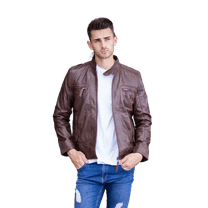Luis Leather Men's Casual Leather Jacket - Cafe Racer Syle Real Lambskin Leather Jackets for Men