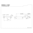 thumbnail image 5 of Kingston Brass KS6047DX Concord Two-Handle Wall Mount Roman Tub Faucet, Brushed Brass, 5 of 7