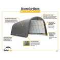 thumbnail image 2 of ShelterLogic 14x32x12 Roundtop Barn & Garage Shelter – Heavy-Duty Steel Frame, Commercial-Grade Waterproof UV Protection Fabric Cover, All-Season Livestock & Farm Equipment Storage (3,593 Cu. Ft.), 2 of 15