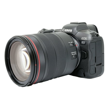 Canon EOS R5 Bluetooth 45MP Mirrorless Camera with 24-105mm f/4 Lens, Black