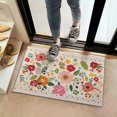 thumbnail image 2 of Bohemian Retro Floral Non-Slip Entryway Door Mat,Boho Indoor Decor Durable Low Plush Door Mat,Washable Welcome Rug for Patio Hallway Home Decor 16x24 Inches, 2 of 7