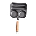 thumbnail image 4 of Sartén para salchichas y huevos, sartén para parrilla, 4 cavidades fundidas Diy sin recubrimiento, sartén para parrilla de perro de maíz para todas perfecl Pan De Salchicha, 4 of 8
