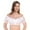 White-1L, variant on Mittory Women Strapless Off Shoulder Ruffled Crop Top Blouse Tee T-Shirt