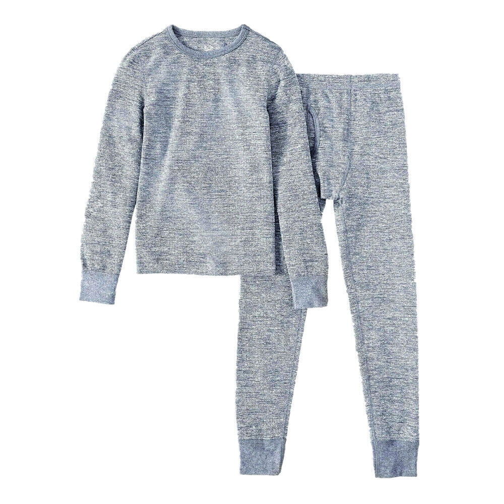 Men Waffle Knit 100 Cotton Thermal Long Johns Underwear Top & Bottom