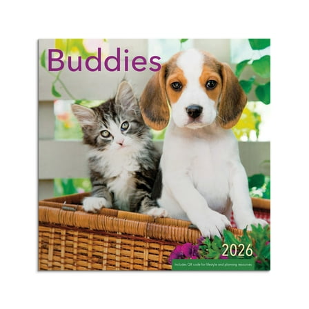 DaySpring Monthly Calendar (12"x12") Buddies 12 Month Jan 2026-Dec 2026