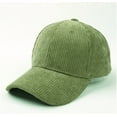 thumbnail image 2 of HONHUZH Summer Hats Mens Women Corduroy Baseball Cap Adjustable Low Profile Solid Color Plain Hat, 2 of 3