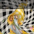 thumbnail image 5 of Gnomes Plaid Cloth Napkins, Yellow Sunflower Farmhouse Bee Black Check Washable and Reusable Dinner Napkins Set of 8, Table Napkin for Kitchen Party Birthday Wedding Hotel Housewarming 20"x20", 5 of 8