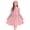 Pink, variant on Girls Button Down Dress Lapel Long Sleeve Swing Belted Hat Churc𝗁 Holiday Picnic Family Gathering Smart Casual Dress