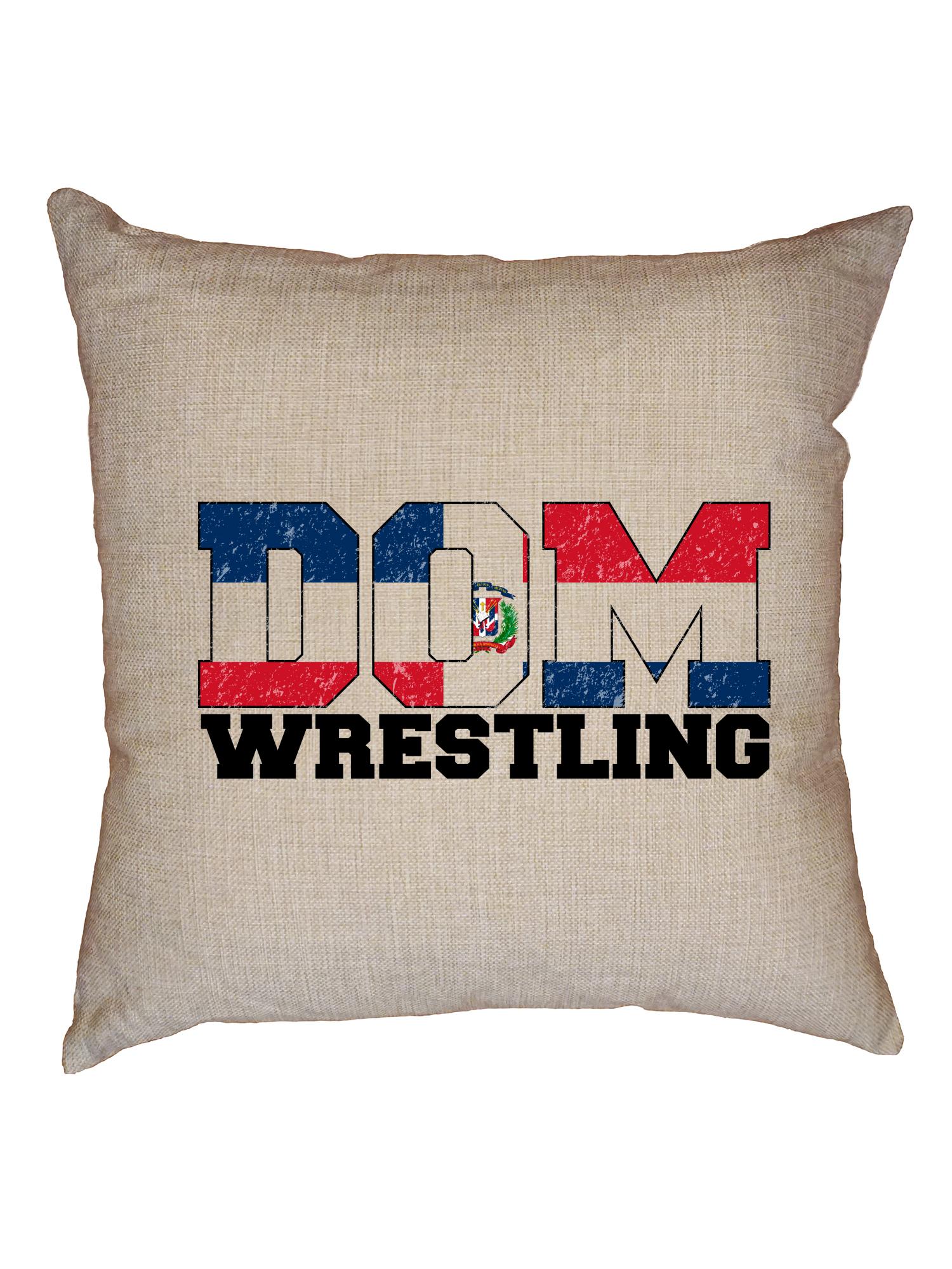 Olympic Wrestling Dominican Republic Decorative Linen Throw Cushion