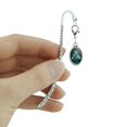 thumbnail image 2 of Harry Potter Deathly Hallows Logo Metal Bookmark Page Marker with Oval Charm, 2 of 5