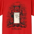 thumbnail image 2 of The Conjuring 4: Last Rites (2025) Doll and the Door Enter if you dare text and logo on red Adult T-Shirt-XL, 2 of 5