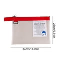 thumbnail image 3 of Red Pvc Clear Handbag Zipper File Bag For Student A4 Storage 1Pc, 3 of 7