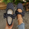 thumbnail image 2 of YHAJDS Loafer Shoes for Women Print Polka Dot Bowknot Slip On Casual Daily Walking Flats, 2 of 10