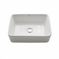 thumbnail image 1 of Kraus C-KCV-121-1007SN Rectangular Ceramic Vessel Sink with Ramus Faucet, White - Satin Nickel, 1 of 1