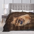 thumbnail image 4 of Wijzvio Springer Spaniel Dog With Vintage American Flag Throw Blanket Soft Fuzzy Fleece Blanket For Couch Bed Living Room Decoration 60"X50", 4 of 9