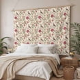 thumbnail image 3 of Vintage Pink Botanical Tapestry for Bedroom Wall Hanging Tapestry, Spring Floral Summer Birds Ceiling Backdrop Tapestries Poster Blanket Wall Decor for Teens Room Living Room Dorm 39" x 59", 3 of 8