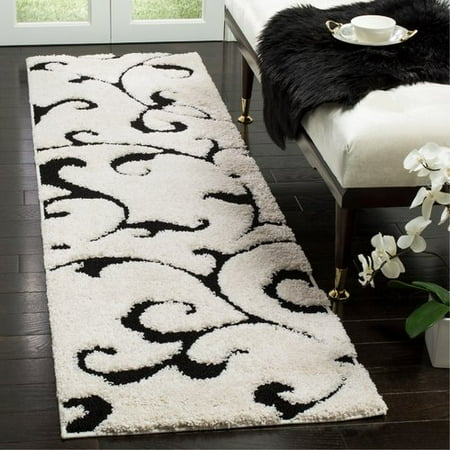 Winston Porter Tess Ivory Black Area Rug Winston Porter Tess Ivory Black Area Rug