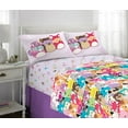 Squishmallows Full Sheet Set, Microfiber, Multicolor