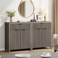 thumbnail image 3 of Aufeile Sideboard Buffet Cabinet with Drawer, Small Buffet Table with Adjustable Shelf, Modern Home Accent Furniture for Dining Living Room, Kitchen, Entryway, Gray Oak, 3 of 7