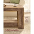 VASAGLE Coffee Table, 2-Tier Center Table, 39.4 x 21.7 x 17.7 in, Honey ...
