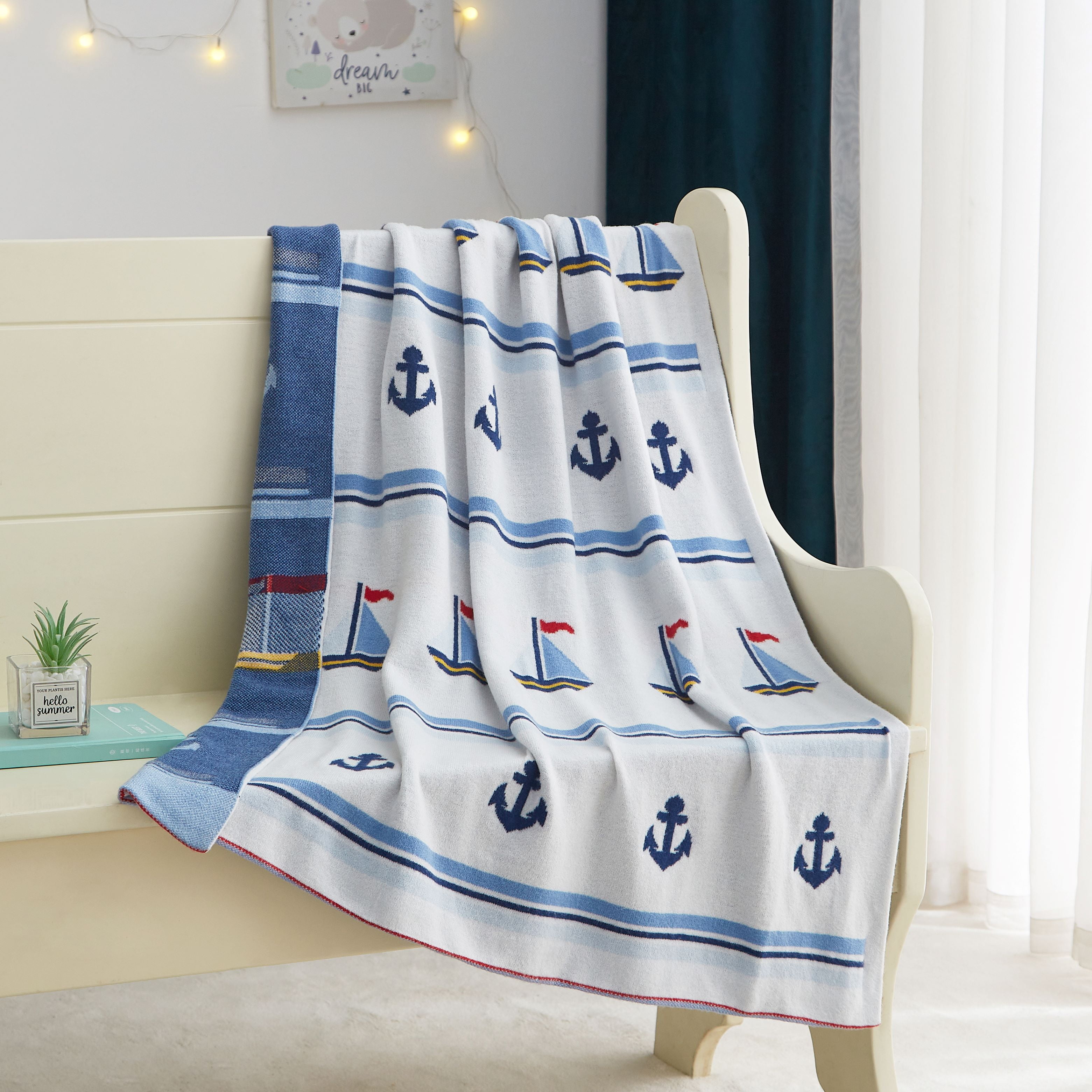Little Nest Sailboat Blanket 30" X 40"