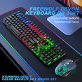 thumbnail image 4 of T13 3pcs / Set Teclado con cable USB 2400DPI Ratones Mouse Pad Combos Kit (Negro) Tmvgtek Para Estrenar, 4 of 9