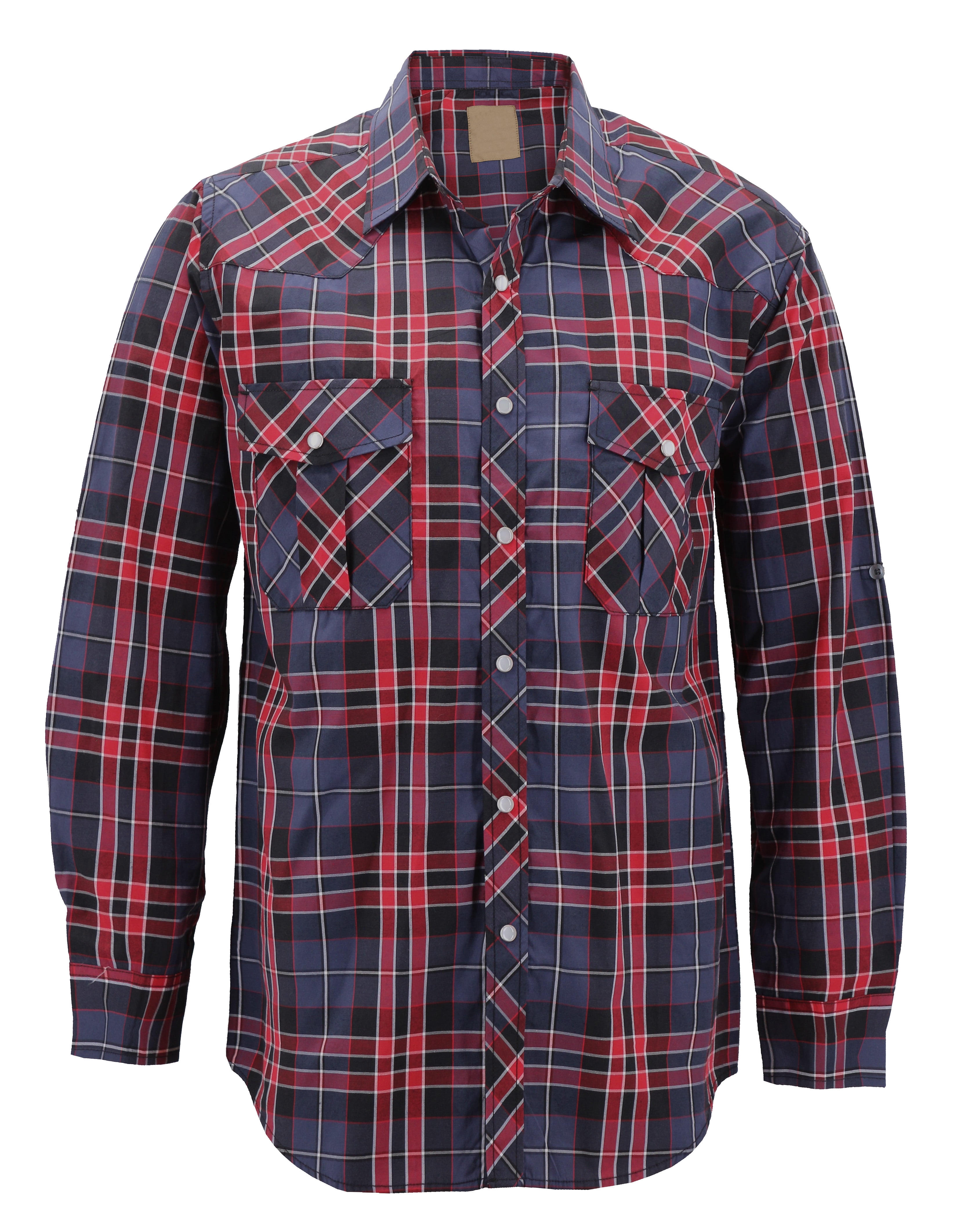 VKWEAR - Men’s Western Pearl Snap Button Down Casual Long Sleeve Plaid ...