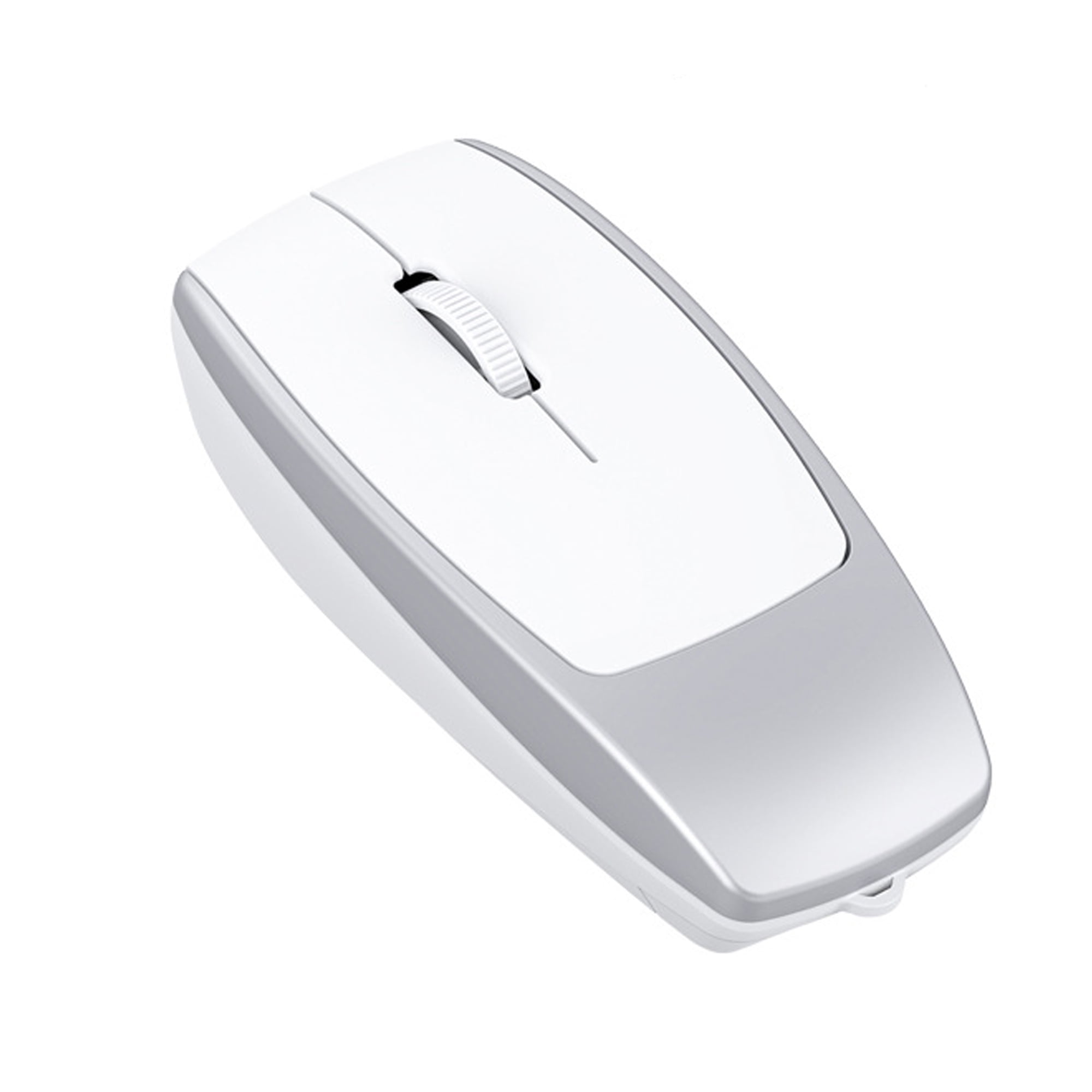 Dpisuuk Bluetooth Mouse Rechargeable Portable Mini Computer Mice with TF Card Reader Optical Lightweight Silent Wireless Mouse for Laptop Tablet Cell Phone Windows Mac OS Android iOS, Silver
