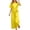 Yellow, variant on IWRICH Linen Sets for Women 2 Piece Boat Neck Short Sleeve Shirts Summer Wide Leg Casual Vacation Trousers Sets Yellow XL