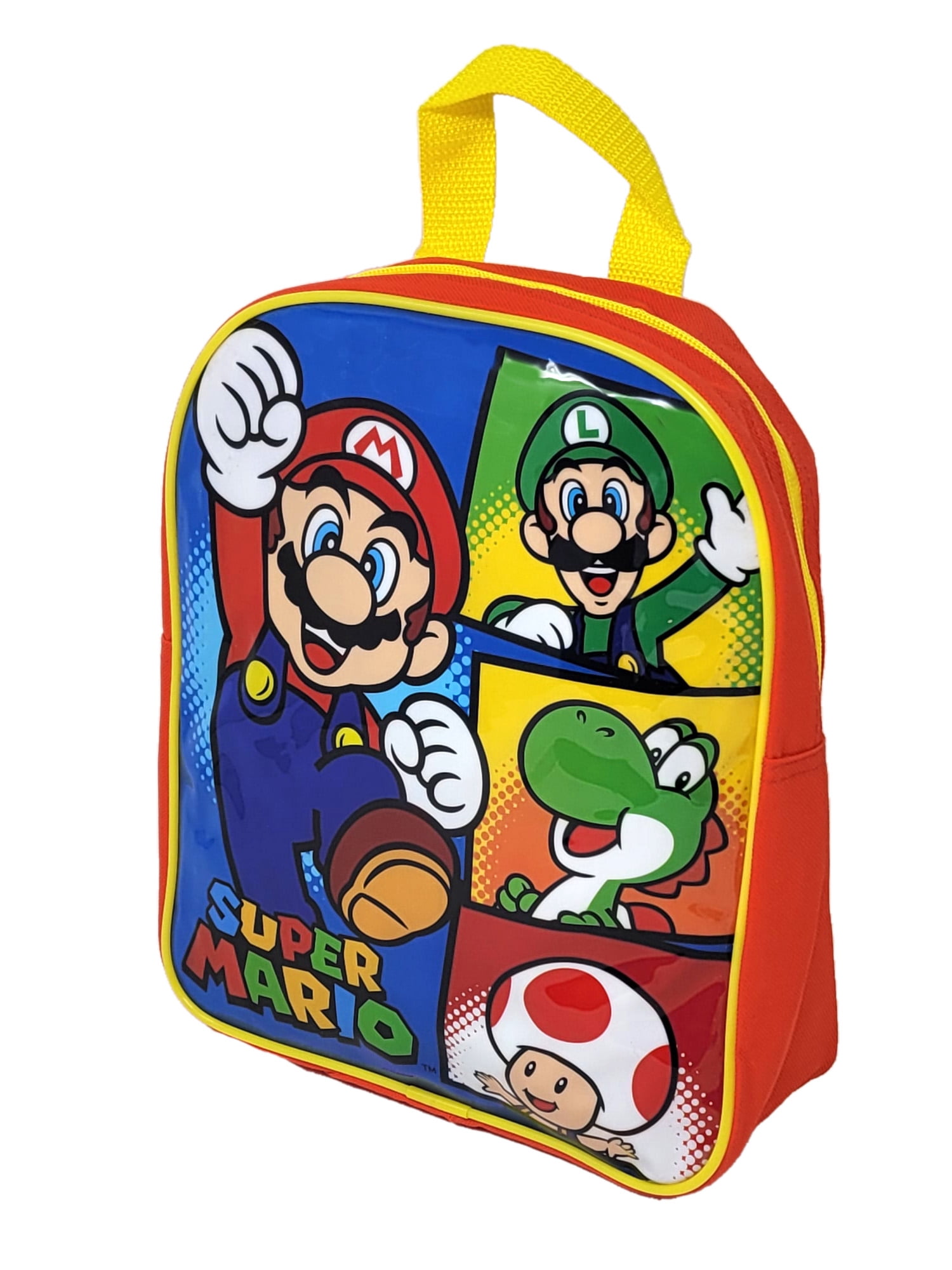 Super Mario Bros Backpack 11" Toddler Nintendo Luigi Toad Yoshi