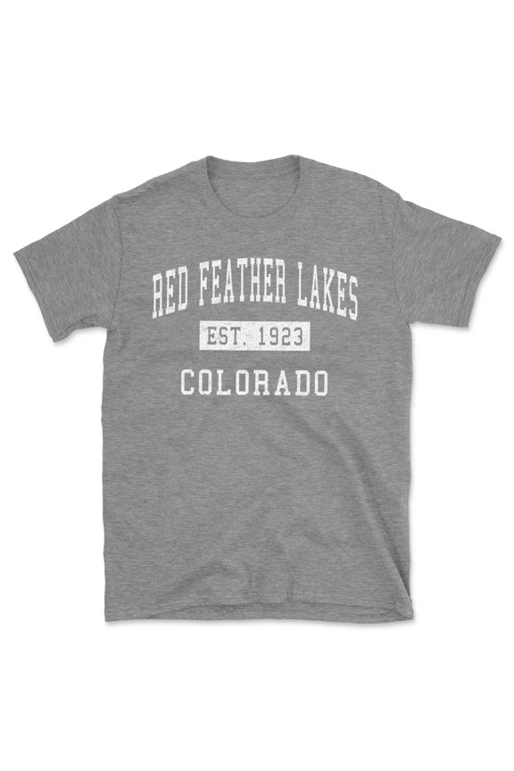 Red Feather Lakes Colorado Classic Established Men's Cotton T-Shirt