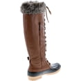 thumbnail image 5 of Nature Breeze Duck-10 Women's Knee High Lace Up Insulated Boots Half Size Small, Tan PU, 5.5, 5 of 7