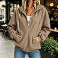 thumbnail image 2 of Admvng Women's Hoodie Sweatshirt Pockets Drawstring Long Sleeve Solid Casual Pullover Tops, 2 of 6