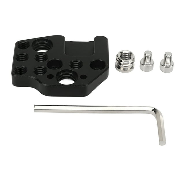 Placa de liberación rápida de aleación de aluminio con orificio de 1/4 de pulgada y 3/8 de pulgada para zapata fría para estabilizador DJI Ronin S SC RS2 RS3 RSC2