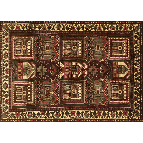 Ahgly Company Indoor Rectangle Persian Brown Traditional Area Rugs, 8' x 10'