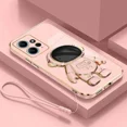 thumbnail image 1 of Astronaut Bracket Plating Case For Xiaomi Redmi Note 13 12 Pro 12C 12S 11 11S 10 10S 10A 10C 9S 9A 9C 9T A1Plus A2 Lanyard Cover Pink Redmi 12C, 1 of 6